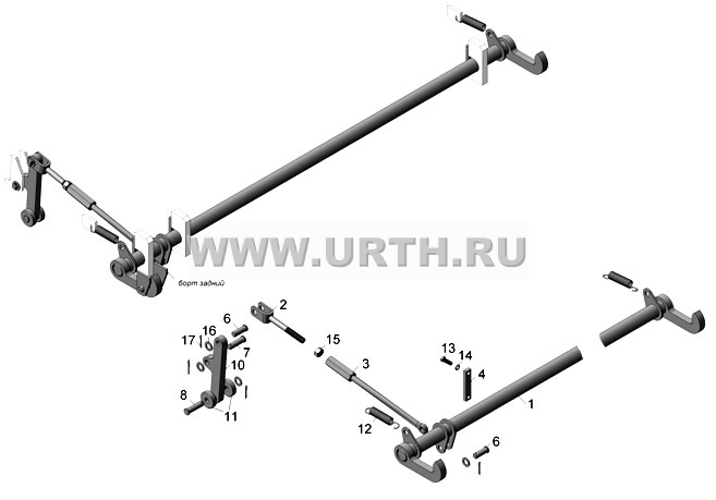 45142-8505040 Установка запоров заднего борта