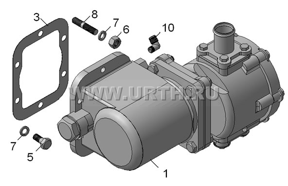 5511-4202001-20 Установка коробки отбора мощности с насосом