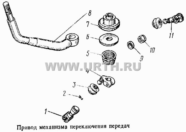 Привод механизма переключения передач