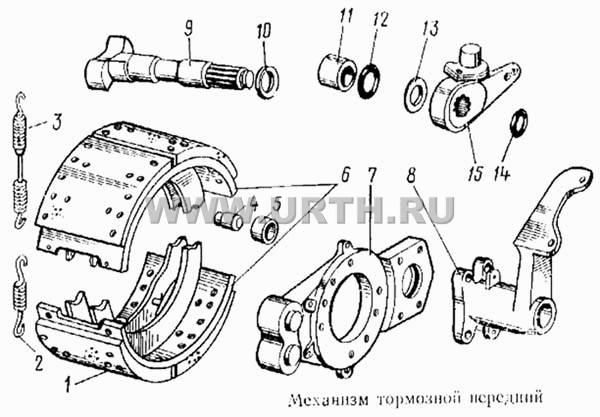 Механизм тормозной передний Механизм тормозной передний