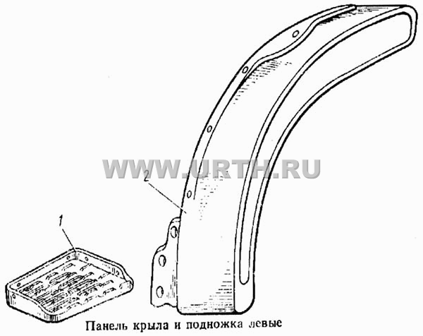 Панель крыла и подножка левые