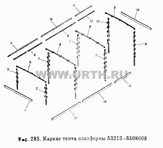 Каркас тента платформы  53212-8508008