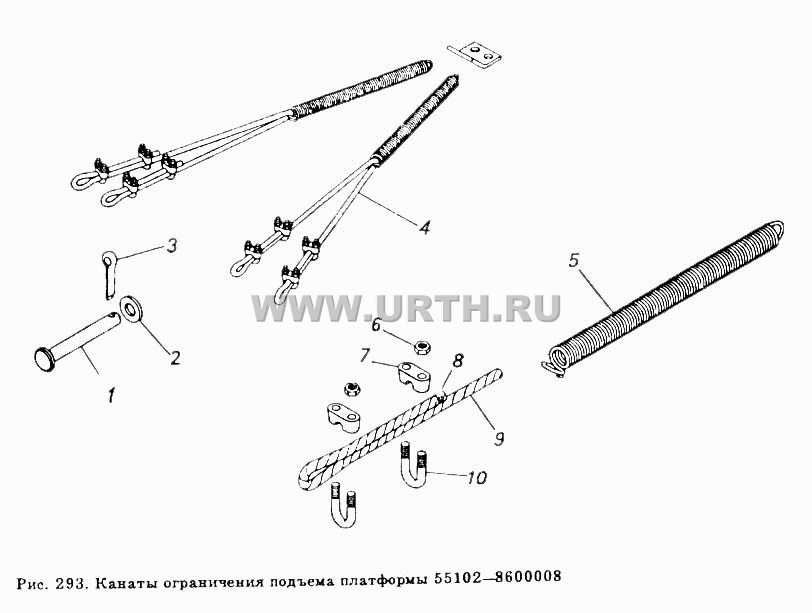Канаты ограничения подъема платформы 55102-8600008