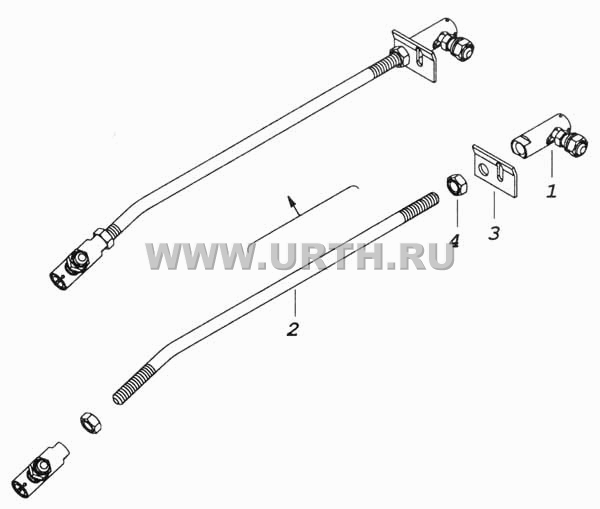 Тяга привода управления регулятором Тяга привода управления регулятором