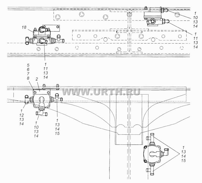 Установка ускорительных клапанов Установка ускорительных клапанов