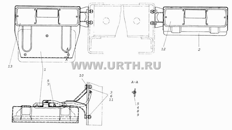 Установка задних фонарей