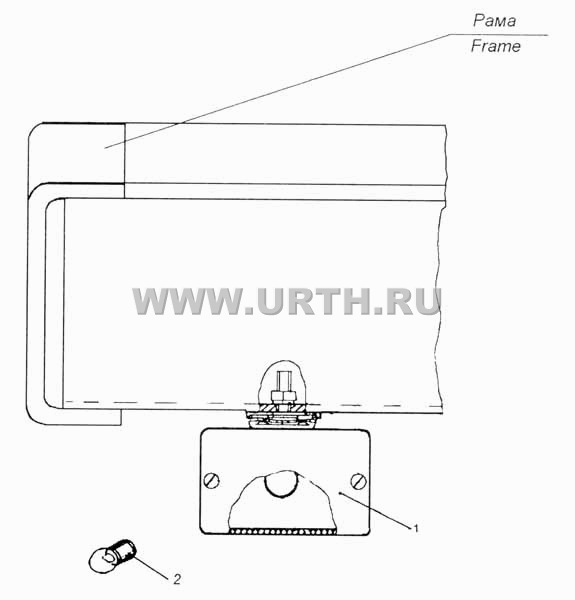 Установка фонаря заднего противотуманного