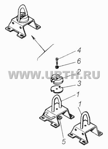 Кронштейн запора кабины правый и левый Кронштейн запора кабины правый и левый