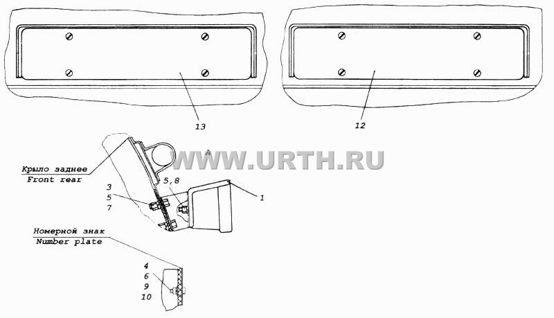 Установка задних фонарей Установка задних фонарей