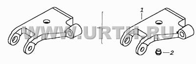 Кронштейн амортизатора левый