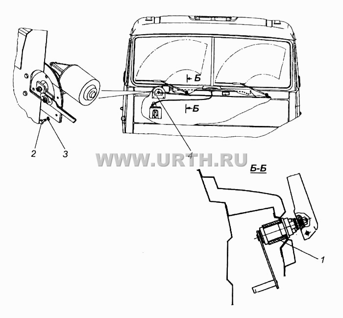 Установка стеклоочистителя Установка стеклоочистителя