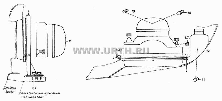 Установка фар передних указателей поворота