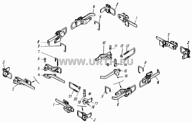 Запоры бортов платформы (53215)