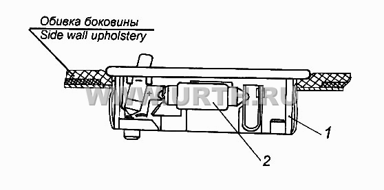 Установка плафона освещения спального места Установка плафона освещения спального места