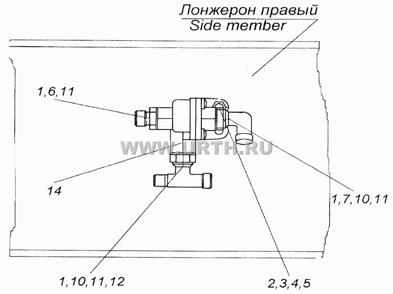 Установка клапана двухмагистрального