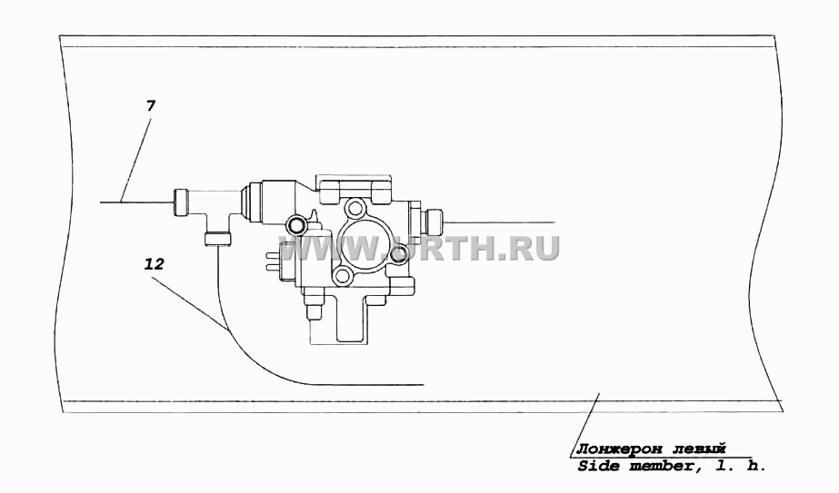 Установка пневмоуправления системой АБС
