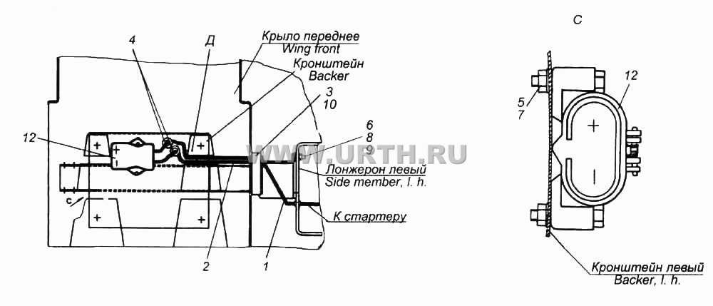 Установка розетки внешнего запуска