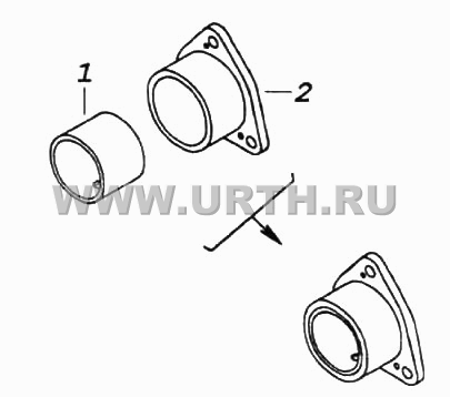 Корпус подшипника распределительного вала с втулкой