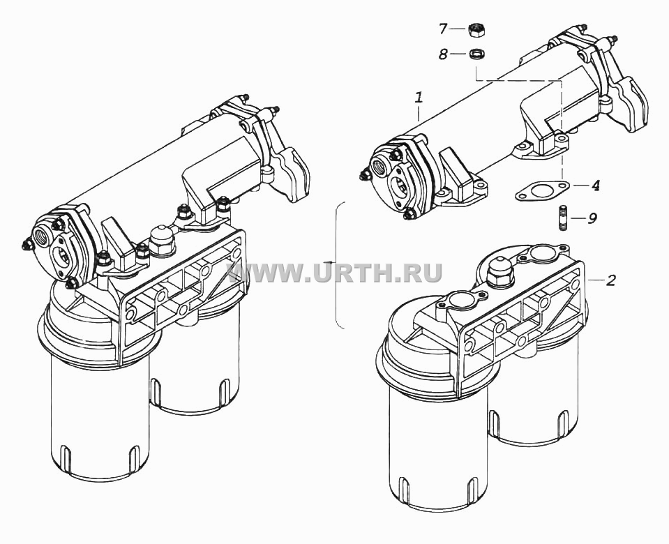 Фильтр масляный с теплообменником Фильтр масляный с теплообменником